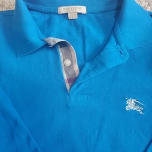 Mens S Burberry Brit long sleeve golf shirt